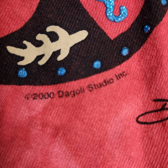 Vintage 2000 Dagoli Millennium "Moon Dancer" Tie Dye T-shirt Oversized - Picture 5 of 7
